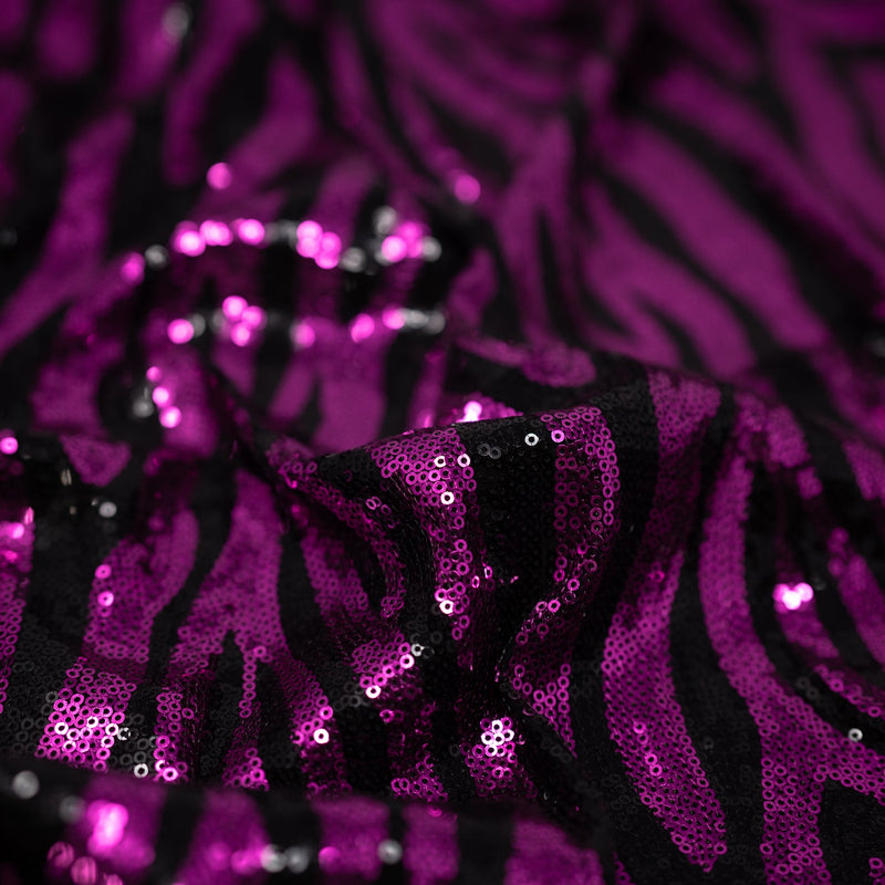 Zebra Glitz Spandex Sequin Fabric | Blue Moon Fabrics