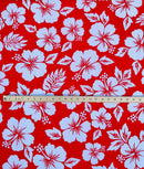 2nd measurement of Hibiscus Flower Polyester Fabric