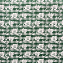 Dark Green Hibiscus Palaka Cotton Fabric