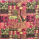 Traditional Polynesian Tapa Design Polyester Fabric