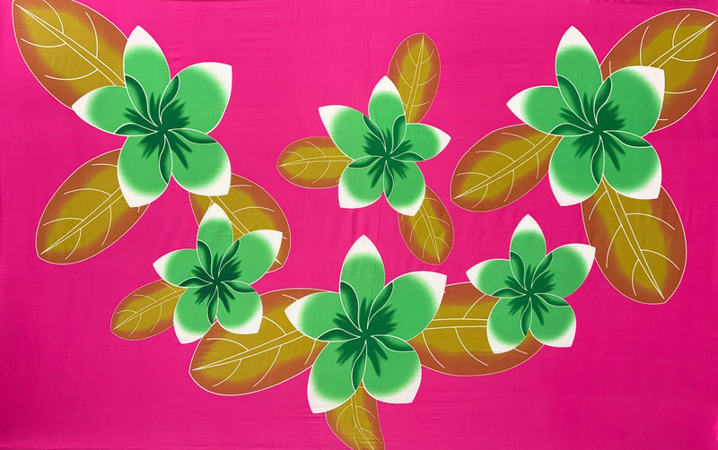 Plumeria Polyester Sarong | Islands Fabric
