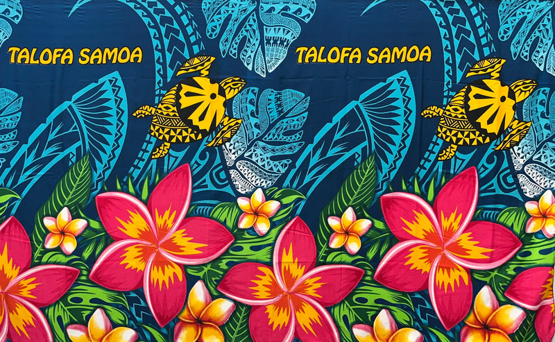 Talofa Samoa Plumeria Flower Sarong | Islands Fabric