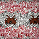 Monstera Double Border Fabric | Cotton