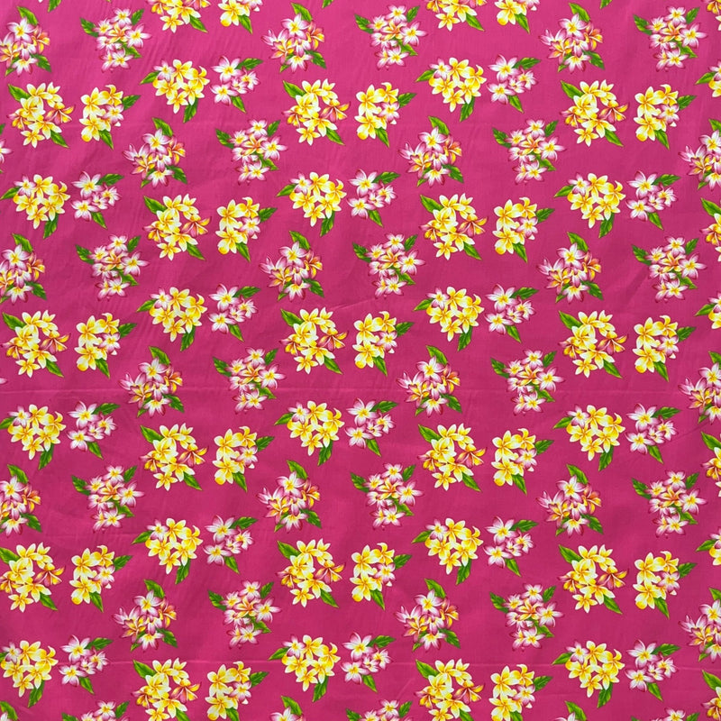 Plumeria Clusters Fabric | Poly Cotton