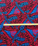 Polynesian Tribal Triangle formation design Fabric | Light Barkcloth