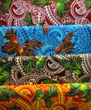 Longan, Traditional Tattoo Background Poly Cotton Fabric | Islands Fabric