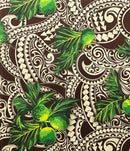 Longan, Traditional Tattoo Background Poly Cotton Fabric | Islands Fabric