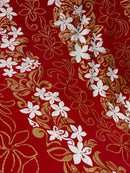 Tiare Garden Glitter Polyester Fabric | Islands Fabric