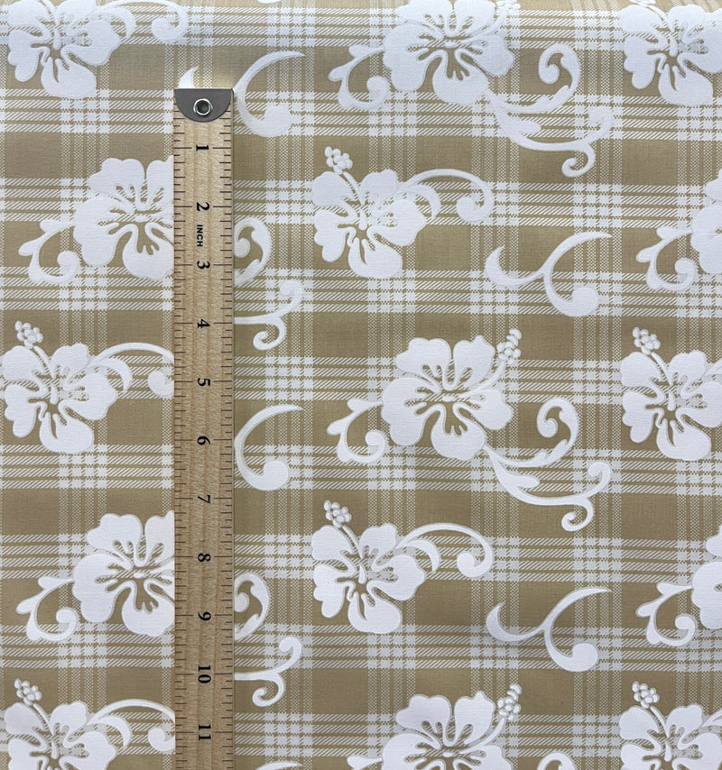 Hibiscus Palaka Cotton Fabric | Islands Fabric