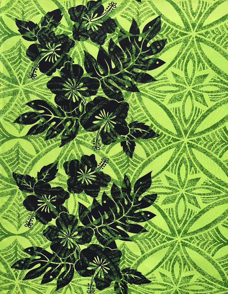 Tropical Floral Border Fabric | Polyester