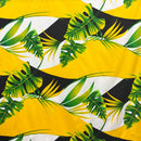 Split Leaf & Palm Cotton Poplin Fabric | Islands Fabric