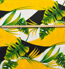 Split Leaf & Palm Cotton Poplin Fabric | Islands Fabric