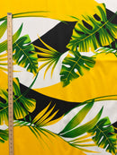 Split Leaf & Palm Cotton Poplin Fabric | Islands Fabric