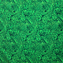 Polynesian Tribal Stems & Leaves All Over Design Cotton Light Barkcloth Fabric | Islands Fabric