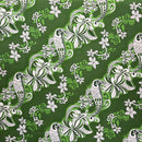 Diagonal Hibiscus Plumeria Sea Turtle Swirl Design Peachskin Fabric | Islands Fabric