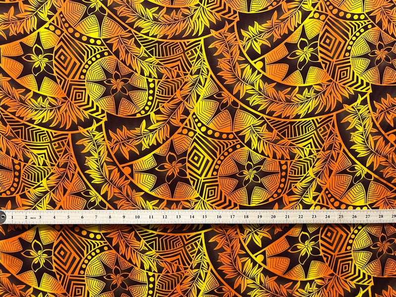 Plumeria Star Design Rayon Fabric | Islands Fabric