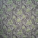Traditional Polynesian Tattoo Philodendron Leaves Chambray (Denim Look) Fabric| Islands Fabric
