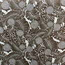 Durian Banana Monstera Leaves Fabric | Chambray (Denim Look)