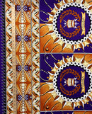 Tongan Seal Double Border Cotton Light-Barkcloth Fabric | Islands Fabric