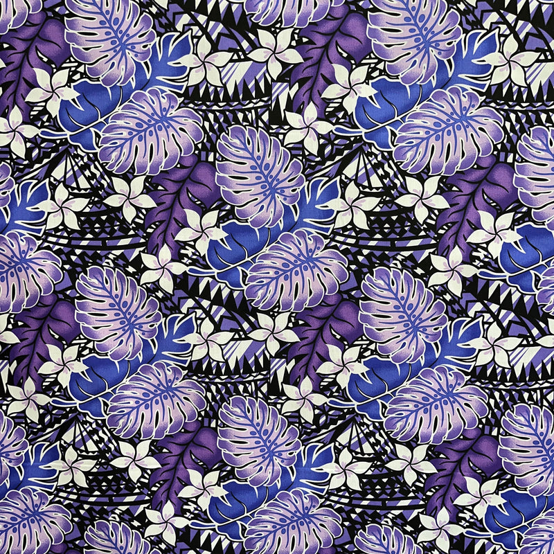 Tiare Split Leaf Monstera Poly-Cotton Fabric | Islands Fabric