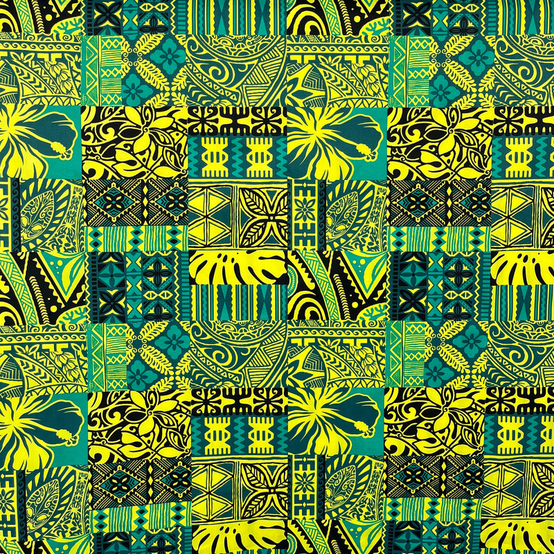 Traditional Polynesian Tapa design Fabric| Polyester