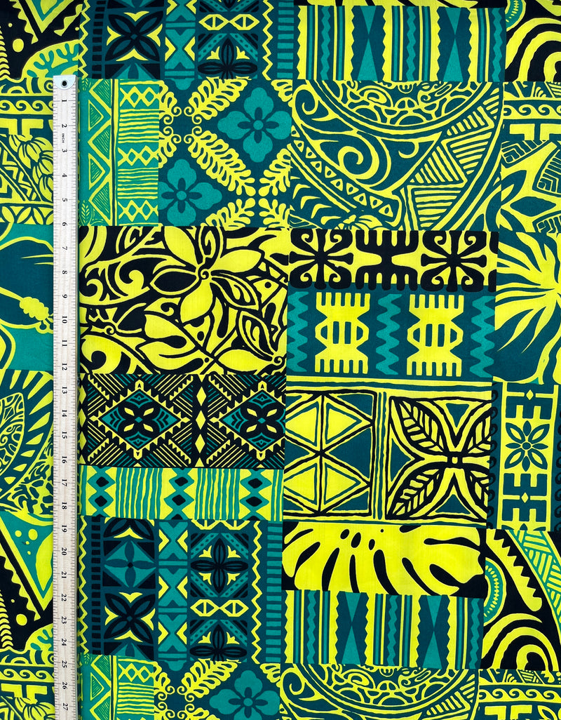 Traditional Polynesian Tapa design Fabric| Polyester
