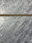White Island Floral Bloom Bridal Embroidery Polyester Fabric | Islands Fabric
