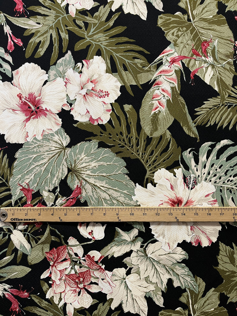 Vintage Tropical Garden Upholstery Cotton Fabric | Islands Fabric