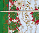 Musical Poinsettia Celebration Polyester Fabric | Islands Fabric