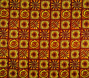 Traditional Polynesian Tapa checkered design Fabric| Cotton Light Barkcloth