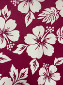 Hibiscus Flower Polyester Fabric | Islands Fabric
