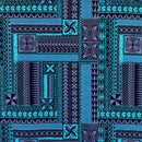 Polynesian Geometric Symmetrical design Peachskin Fabric | Islands Fabric