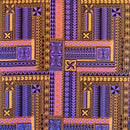 Polynesian Geometric Symmetrical design Peachskin Fabric | Islands Fabric