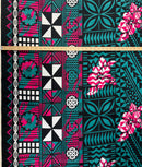 Traditional Polynesian Geometric Flower Design Cotton Fabric | Islands Fabric