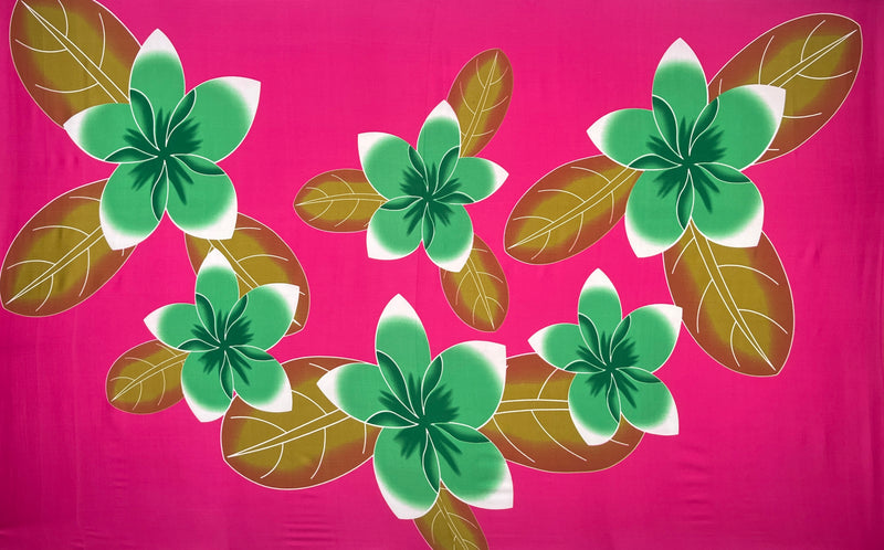 Frangipani Polyester Sarong | Islands Fabric