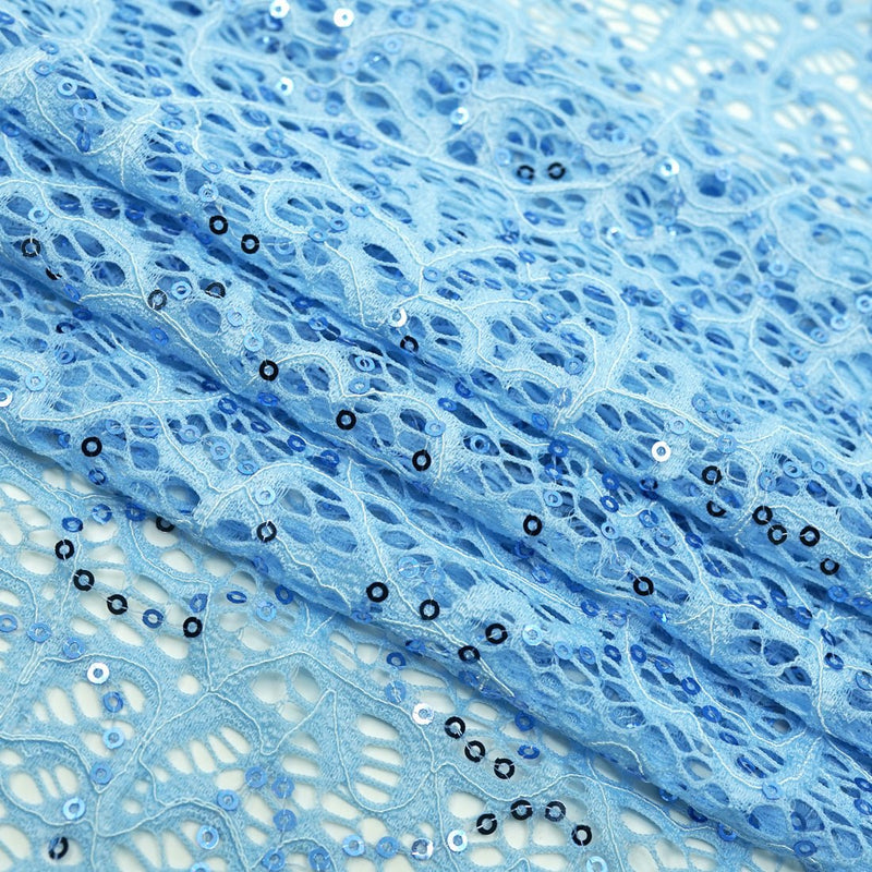 Isabelle Stretch Lace Sequin Fabric | Blue Moon Fabrics