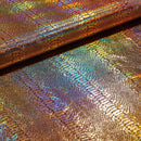 Illusion Anaconda Foil Printed Stretch Velvet Fabric | Blue Moon Fabrics