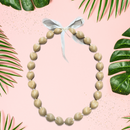 Beige colored Kukui Nut Lei 