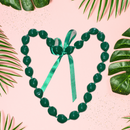 Green colored Kukui Nut Lei 