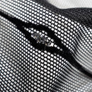 Linear Flocked Stretch Mesh Fabric | Blue Moon Fabrics