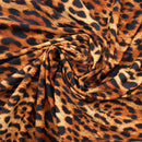 Leopard Spotted Safari Printed Spandex Fabric | Blue Moon Fabrics