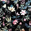 Lotus Foil Printed Spandex Fabric | Blue Moon Fabrics