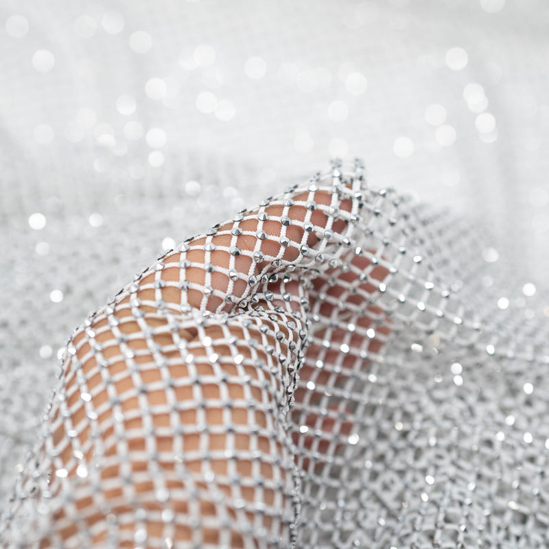 Enigma Diamond Fishnet Fabric | Blue Moon Fabrics