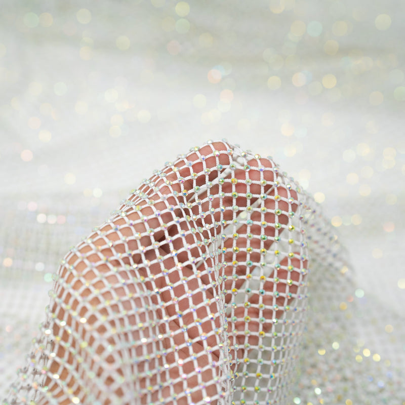 Enigma Diamond Fishnet Fabric | Blue Moon Fabrics