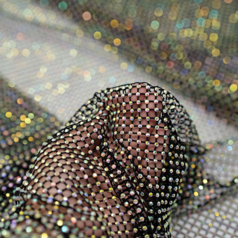 Enigma Diamond Fishnet Fabric | Blue Moon Fabrics