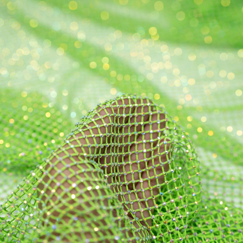 Enigma Diamond Fishnet Fabric | Blue Moon Fabrics