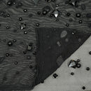 Brilliance Beaded with Rhinestone Stretch Mesh Fabric | Blue Moon Fabrics