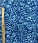 2nd measurement of Mini Hibiscus Flowers Traditional Polynesian Tattoo Polyester Fabric