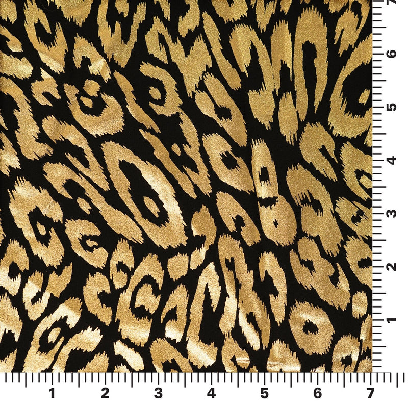 Madagascar Foiled Spandex Fabric | Blue Moon Fabrics