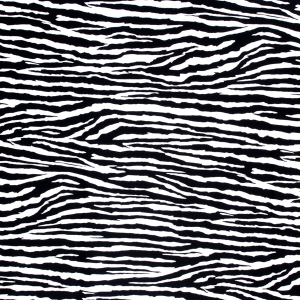 Zebra Stripes Printed Spandex Fabric | Blue Moon Fabrics